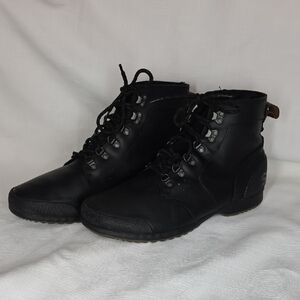 Sorel Ankeny Mid Hiker Boot Men's Size 13 Black Waterproof Leather Trail Hiking